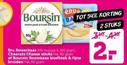 Coop Eru Smeerkaas , Cheerafa Cheese sticks of Boursin Roomkaas knoflook & fijne kruiden aanbieding