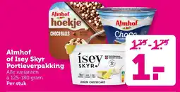 Coop Almhof of Isey Skyr Portieverpakking aanbieding