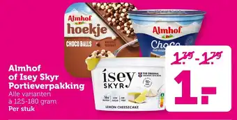 Coop Almhof of Isey Skyr Portieverpakking aanbieding