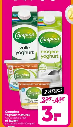 Coop Campina Yoghurt naturel aanbieding