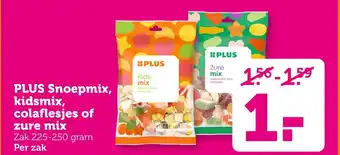 Coop Plus Snoepmix, kidsmix, colaflesjes of zure mix aanbieding