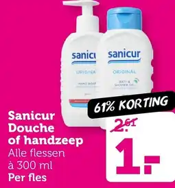 Coop Sanicur Douche of handzeep aanbieding