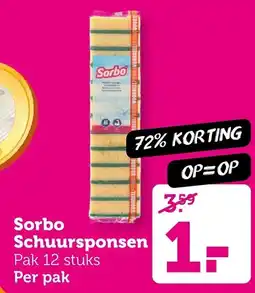 Coop Sorbo Schuursponsen aanbieding