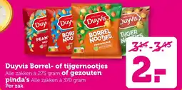 Coop Duyvis Borrel of tijgernootjes of gezouten pinda's aanbieding