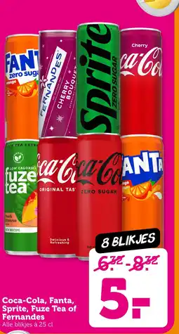 Coop Coca-Cola, Fanta, Sprite, Fuze Tea of Fernandes aanbieding