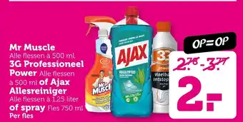 Coop Mr Muscle 3G Professioneel Power of Ajax Allesreiniger of spray aanbieding
