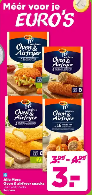 PLUS Alle Mora Oven & airfryer snacks aanbieding