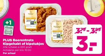 PLUS Plus Boerentrots Kipgehakt of kipstukjes aanbieding