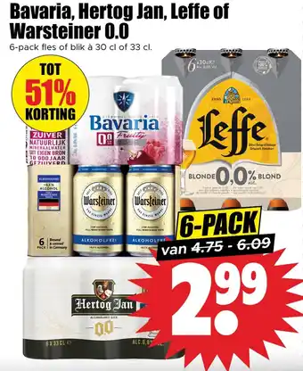 Dirk Bavaria hertog jan leffe of warsteiner 0.0 aanbieding