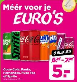 PLUS Coca-Cola, Fanta, Fernandes, Fuze Tea of Sprite aanbieding