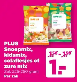 PLUS PLUS Snoepmix, kidsmix, colaflesjes of zure mix aanbieding