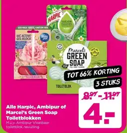 PLUS Alle Harpic, Ambipur of Marcel's Green Soap Toiletblokken aanbieding
