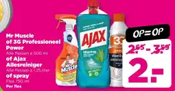 PLUS Mr Muscle of 3G Professioneel Power of Ajax Allesreiniger of spray aanbieding