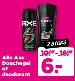 PLUS Alle Axe Douchegel of deodorant aanbieding