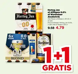 PLUS Hertog Jan of Affligem 0.0% of Warsteiner Alcoholvrij aanbieding