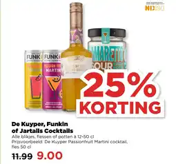 PLUS De Kuyper, Funkin of Jartails Cocktails aanbieding