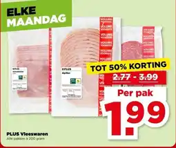 PLUS Plus vleeswaren aanbieding