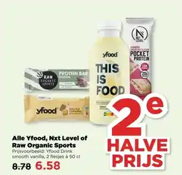PLUS Alle Yfood, Nxt Level of Raw Organic Sports aanbieding