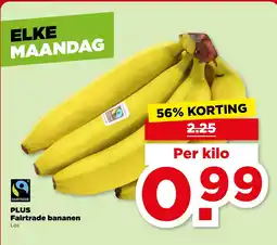 PLUS Plus Fairtrade bananen aanbieding