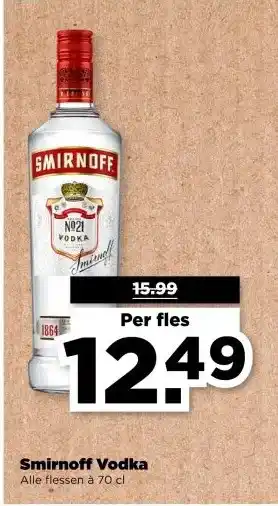 PLUS Smirnoff Vodka aanbieding