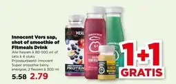 PLUS Innocent Vers sap, shot of smoothie of Fitmeals Drink aanbieding