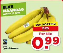 PLUS PLUS Fairtrade bananen aanbieding