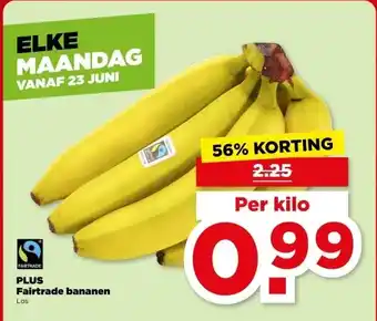 PLUS PLUS Fairtrade bananen aanbieding