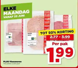 PLUS PLUS Vleeswaren aanbieding