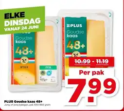 PLUS PLUS Goudse kaas 48+ aanbieding