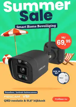 Paradigit FOSCAM V5P QHD resolutie & 91,6° kijkhoel aanbieding
