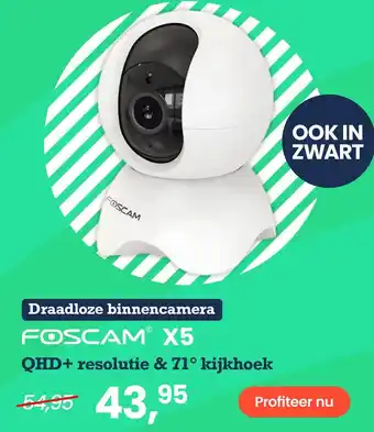 Paradigit FOSCAM X5 QHD+ resolutie & 71° kijkhoek aanbieding
