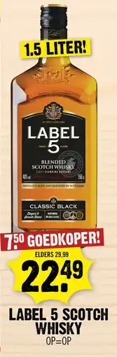 Dirk Label 5 scotch whisky aanbieding