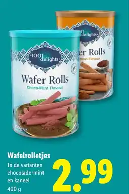 Lidl Wafelrolletjes aanbieding