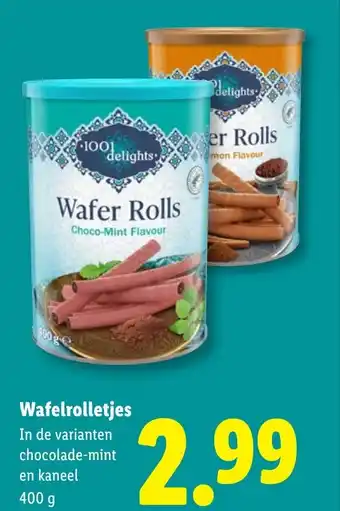 Lidl Wafelrolletjes aanbieding