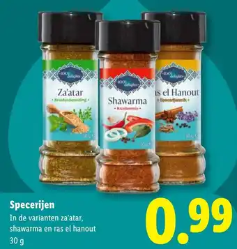 Lidl Specerijen aanbieding