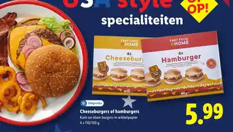 Lidl Cheeseburgers of hamburgers aanbieding
