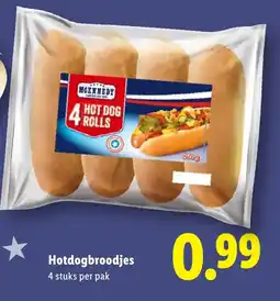 Lidl MCENNEDY Hotdogbroodjes aanbieding