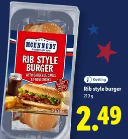 Lidl MCENNEDY Rib style burger aanbieding