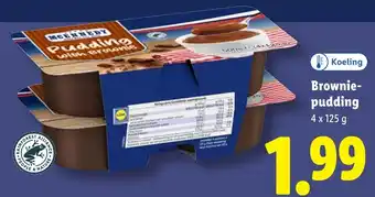 Lidl Brownie pudding aanbieding