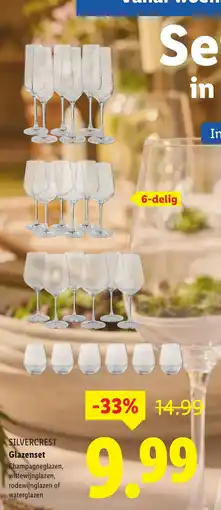 Lidl SILVERCREST Glazenset aanbieding