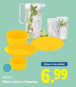 Lidl KOZIOL Glazen, borden of kommen aanbieding