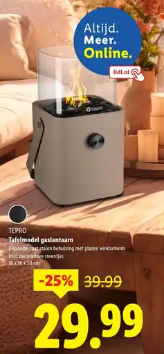Lidl TEPRO Tafelmodel gaslantaarn aanbieding