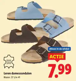 Lidl Leren damessandalen aanbieding