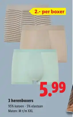 Lidl 3 herenboxers aanbieding