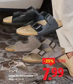 Lidl Leren herensandalen aanbieding