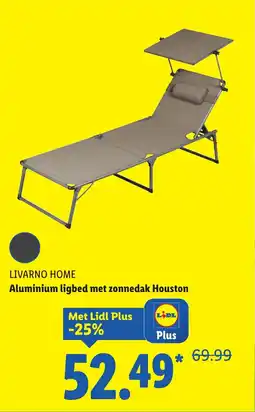Lidl LIVARNO HOME Aluminium ligbed met zonnedak Houston aanbieding