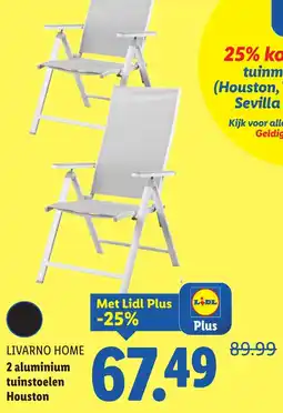 Lidl LIVARNO HOME 2 aluminium tuinstoelen Houston aanbieding