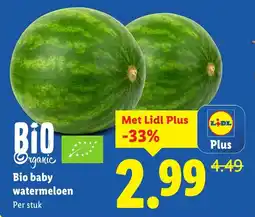 Lidl Bio baby watermeloen aanbieding