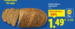 Lidl Rustiek volkoren desembrood aanbieding