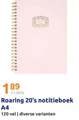 Action Roaring 20's notitieboek A4 aanbieding